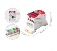Flame Retardant DIN Rail Junction Box with Thickened Copper Guide, Suitable for 80A to 500A Wiring Needs (160A)