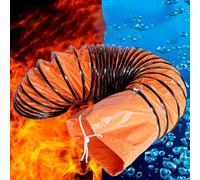 Flame Retardant Duct Hose with Steel Support - 16ft Exhaust Hose for Utility Blower, HVAC Ducting, Air Induction Ventilation Duct (600mm/24)