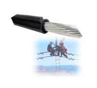 Flame-Retardant Overhead Line Sleeve for ACSR Conductor, Electrical Insulation Cover for Bird Protection & Power Line Safety(Black-10ft/3m,ID 12mm/0.47in)