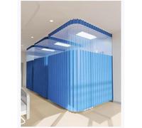 Flame Retardant Privacy ains for Clinics & LabsMachine Washable Room Divider (Blue 3.5x2.7m) Ideal for Hospitals & Mcal Facilities