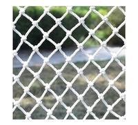 Flame Retardant Safety Net for Building Stair & Loft Protection - Anti-Fall Balcony Rope Net White Color Size: 2x(7x10ft) - & Secure