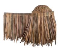 Flame Retardant Straw Roof Panels Artificial Palm Straw Roll for Bar Huts Garden Fences Thatched Roofs Party Decorations (0.5 x 2 m 1.6 x 6.5 ft)