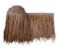 Flame Retardant Tiki Straw Roof Panels - 0.5x5m & 1.6x16ft Thatched Grass Rolls for Tiki Bars, s, Garden Fences & Party Decorations