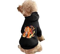 Flame Roaring Tiger Dog Hoodie Shirts Pet Clothes for Small Puppy Cat Costume XL