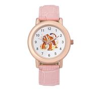 Flame Roaring Tiger Wrist Watches for Women Men Quartz Stainless Steel Watch Easy to Read