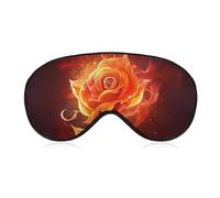 Flame Rose Sleep Mask Light Block-Out Eye Mask for Side Sleeper Pressure-Free Soft Night Blindfold with Adjustable Strap Breathable Sleep Eye Cover for Travel