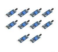 Flame Sensor Module for Blue Board 10-Pack Fire Detection Flame(4 wires) | Detects fire sources, 760-1100nm range, 80cm effective distance, for ideal for alarms and robotics