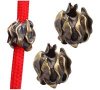Flame Shape Paracord Beads Antique Bras Edc Beads Metal Large Hole Beads Knife Lanyard Beads Keychain Pendant