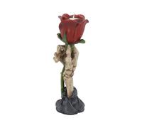 Flame Skeleton Rose Tealight Holder 20.5cm - Gothic Hand Candle Holder