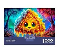 Flame Spirit 1000 Pieces Classic Jigsaw Puzzles Adults Fire Child Jigsaw Ultra Difficult Challenging Sturdy Cardboard Family Interactive Games Best Gift for Lovers 38x26cm/1000pcs
