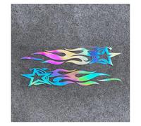Flame Star Motorcycle Car Sticker Fuel Tank Helmet Reflective Waterproof Vinyl Decal(Burst)