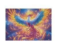 Flame Starry Blue Phoenix 300 Piece Jigsaw Puzzle for Adults Animal Pet Jigsaw Creative Gift for Loved Ones Family Activity Challenging Design Stress Relief Pastime 300 PCS