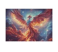 Flame Starry Red Phoenix 300 Piece Count Premium Jigsaw Puzzle Animal Pet For Adults Teens 14+ Concentration Training Indoor Game Family Game Night Creativity Gift Giving 300 PCS