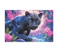 Flame Starry Sky Black Panther 1000 Piece Count Premium Jigsaw Puzzle Fantastic Beasts Teen Fans 14-18 Yrs Ultra Difficult Leisure Adventure Valentines Creativity & Gift Giving 1000 PCS