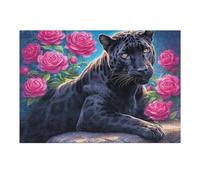 Flame Starry Sky Black Panther 300 Piece Jigsaw Puzzle for Adults Fantastic Beasts Evening Tea Companion Relaxing Ritual Interlocking Pieces for Tea Lovers 300 PCS