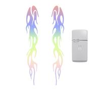 Flame Stickers | Premium Waterproof Flame Tags | Cute Self Adhesive Waterproof Fire Vinyl Stickers | Reflective Car Decals & Graphics | Sporti Stripes Decal