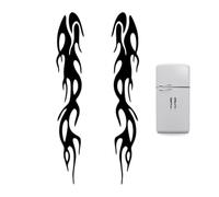 Flame Stickers | Premium Waterproof Flame Tags | Cute Self Adhesive Waterproof Fire Vinyl Stickers | Reflective Car Decals & Graphics | Sporti Stripes Decal