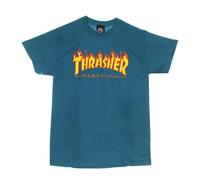 Flame Tee Blue/Yellow Short Sleeve T-shirt - male - Thrasher - T-Shirts - Blue - L - Tops L