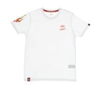 Flame Tee Hot Wheels T-Shirt- male- Alpha Industries- T-Shirts- White- S- Tops S