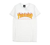 Flame Tee Mens T-Shirt White/yellow - male - Thrasher - T-Shirts - White - L - Tops L
