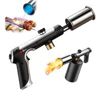 Flame Thrower Gun, Powerful Propane Torch Propane Torch Weed Burner with Adjustable Flame for BBQ Grilling, Charcoal Igniting, Cooking, DIY Projects Tank Not Included(1Set
