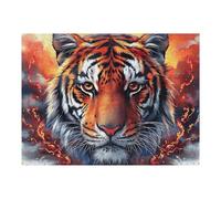 Flame Tiger 500 Piece Jigsaw Puzzle for Adults Magical Cosmic Creatures Vacation Souvenir Memory Keepsake No Dust Pieces Great Gift for Travelers 500 PCS