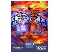 Flame Tiger Jigsaw Puzzle 1000 Pieces Gift Box Adults Challenging Fun Stress Relief Leisure 70x50cm/1000pcs