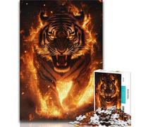 Flame Tiger Puzzles 1000 Pieces for Adults,for Educational Game Challenge Toy for Is Ideal As A Gift for The Whole Family (38x26cm)