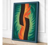 Flame Tropical Canvas Wall Art Print 24x16 Inch | Ready to Hang, Gallery Wrapped, Fade-Resistant Inks, Securely Packaged, UK Made