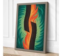 Flame Tropical Canvas Wall Art Print 24x16 Inch | Ready to Hang, Gallery Wrapped, Fade-Resistant Inks, Securely Packaged, UK Made