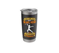 Flame Twirling Design for a Fire Dancer Stainless Steel Insulated Tumbler