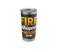 Flame Twirling Design for a Fire Dancer Stainless Steel Insulated Tumbler