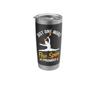 Flame Twirling Design for a Fire Dancer Stainless Steel Insulated Tumbler