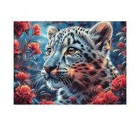 Flame White Tiger 500 Piece Jigsaw Puzzle for All Ages Magical Cosmic Creatures Jigsaw Parent Child Quality Time Vibrant Puzzle Ideal Festival Gift Stylish Home Decor 500 PCS