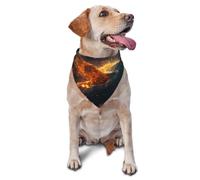 Flame-Winged Bird Printed Graphic Pet Triangle Scarf For Dogs & Cats, Adjustable Cute Pet Bandana For & Photo Shoots