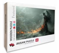 Flame Wooden Jigsaw Puzzles 30x20in, Wing Jigsaw Puzzles 1000 Pieces for Adults with Box, Back Lettering Easy to Distinguish, Educational Challenging Game, Summer Decoration, Beautiful Gifts, 9-7877
