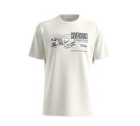 Flamed Yarn T-Shirt with Front Print and Round Neck s.Oliver Beige 2XL