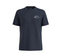 Flamed Yarn T-Shirt with Front Print and Round Neck s.Oliver Bleu 3XL