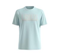 Flamed Yarn T-Shirt with Front Print and Round Neck s.Oliver Turquoise 5XL