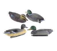 FLAMEER 4pcs Simulation Decoy Duck Lifelike Outdoor Mallard Duck For Yard Decor