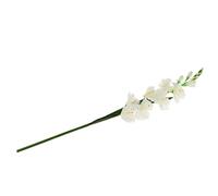 FLAMEER Artificial Gladioli Spray Stem Fake Silk Tropical Flowers Gladiolus White