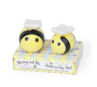 FLAMEER Cute Bee Style Shake It Free Shaker - Moisture Proof Humidity Free Glass Salt and Pepper Shakers for Home House Kitchen