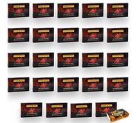 Flamefast Firelighters Bulk Pack - Fire Starter Blocks, Hotspot Burners for BBQ, Open Fire With KasaBona Safety Matches - 24 Firelighters (576 Count)