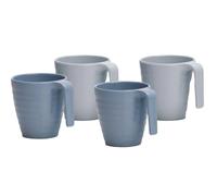 Flamefield 4-Piece 'Shades of Blue' Melamine Camping Picnic Mugs Set