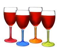 Flamefield Acrylic Party Wine Glasses 290ml x 4