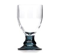 Flamefield Bella Acrylic Goblets with Black Stem 14oz / 410ml - Set of 4 - Plastic Wine Glasses