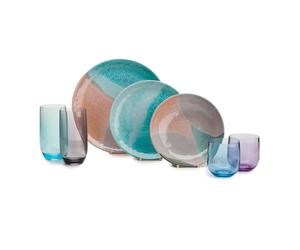 FLAMEFIELD Dunes 12-Piece Melamine Set - Elegant Desert-Inspired Dinnerware, Non-Slip & Break-Resistant, Dishwasher Safe, Perfect for Serene Indoor & Outdoor Meals