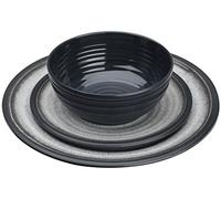 Flamefield Granite Grey 12pc Melamine Dinner Set