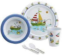 Flamefield Kid's Freddie and Friends Dining Set (Pack of 5) - White/Blue