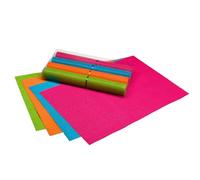 FLAMEFIELD PLACE MATS Set of 4 - Multicolored, Durable, Waterproof Dining Table Mats, 30x45cm - Ideal for Indoor & Outdoor, Washable, Slip-Resistant Fabric Placemats with Weaving Design